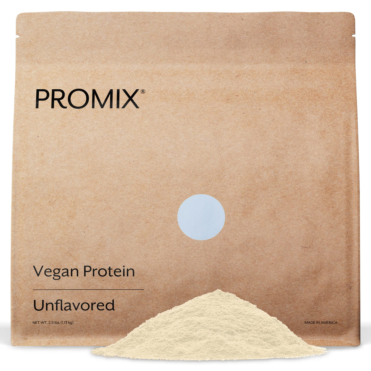 Proteína vegana sin sabor de Promix en tarro, ideal para batidos.