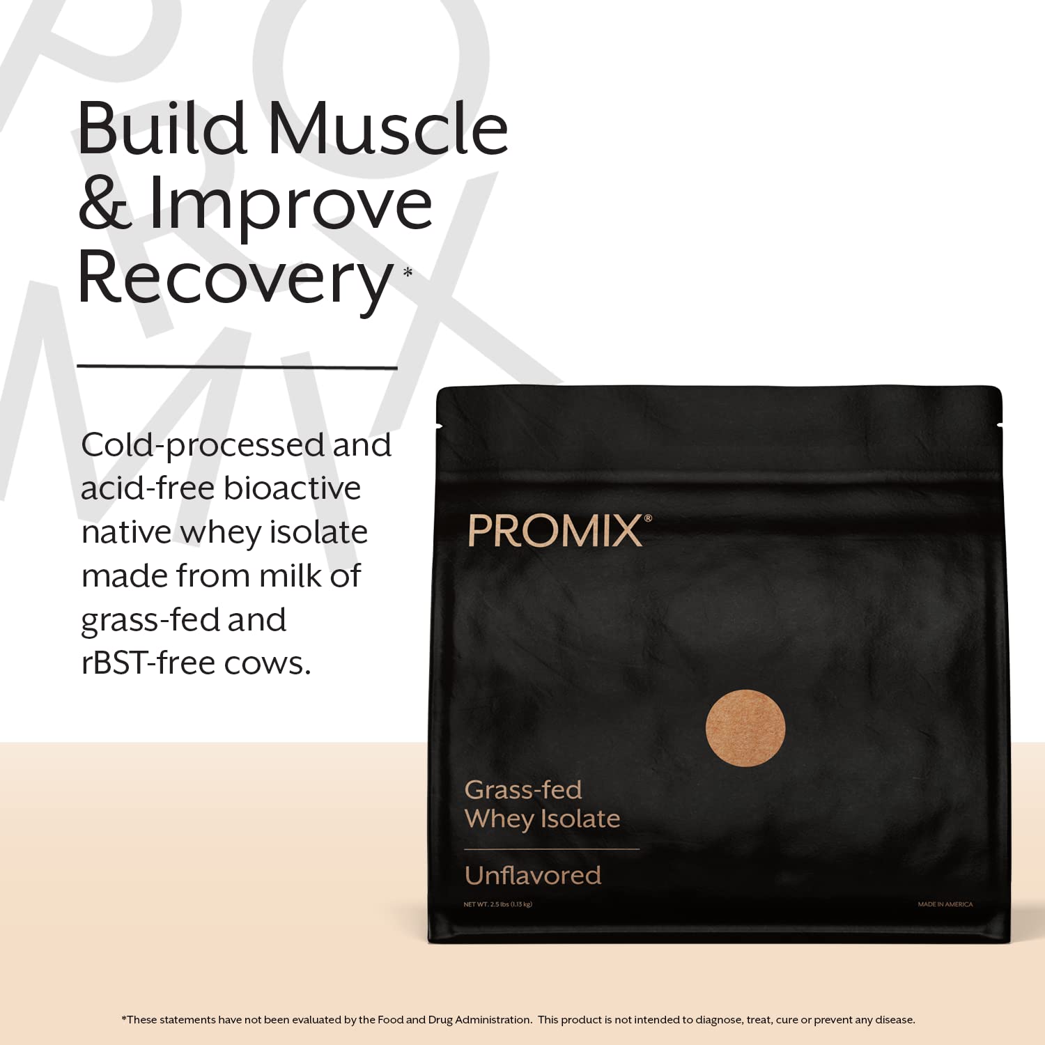 Promix Nutrition Whey Aislado: lata 2.5 lb, fuente de proteína de alta pureza