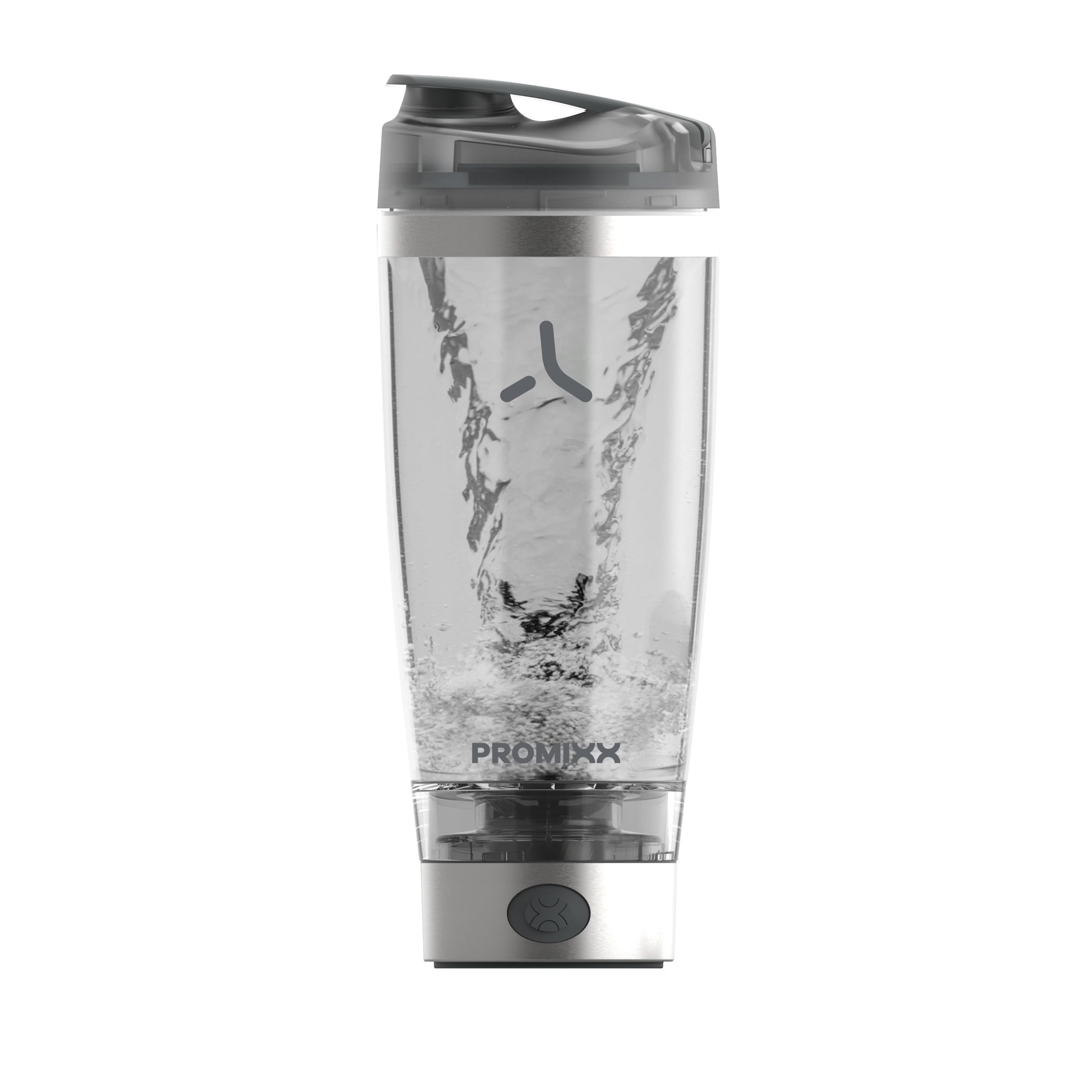 Promixx Pro: botella mezcladora eléctrica frontal para batidos suaves.