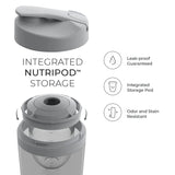 Promixx Pro Shaker NutriPOD integrado para almacenamiento seguro.