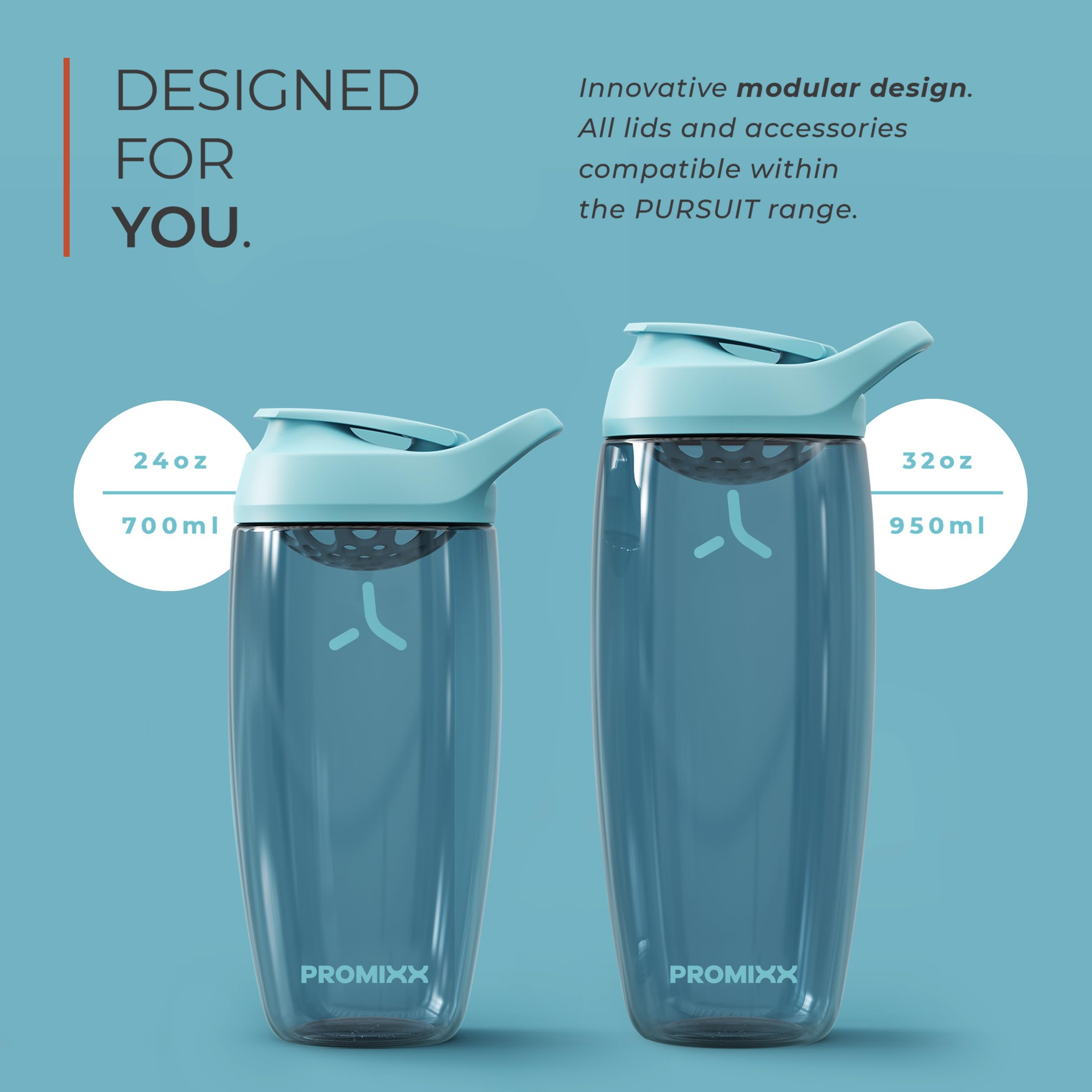 Promixx Pursuit: Diseño delgado para caber en portavasos.