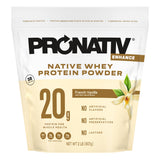 Proteína de suero nativa Pronativ en lata, vainilla francesa, sabor cremoso para recarga rápida