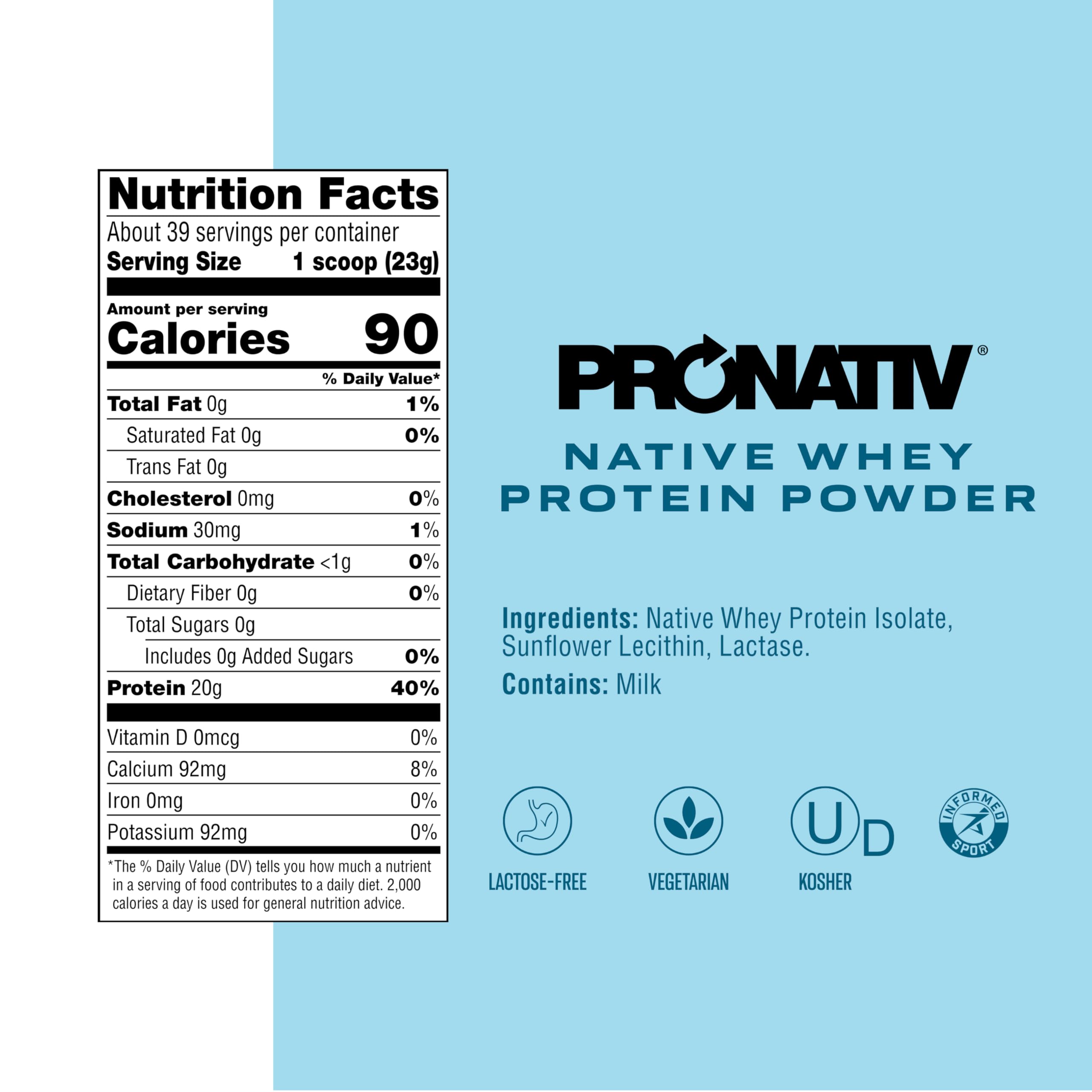 Batido con Pronativ Whey Native, listo para tomar tras entrenar