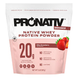 Pronativ Whey Native sabor fresa: batido suave para entrenamientos.