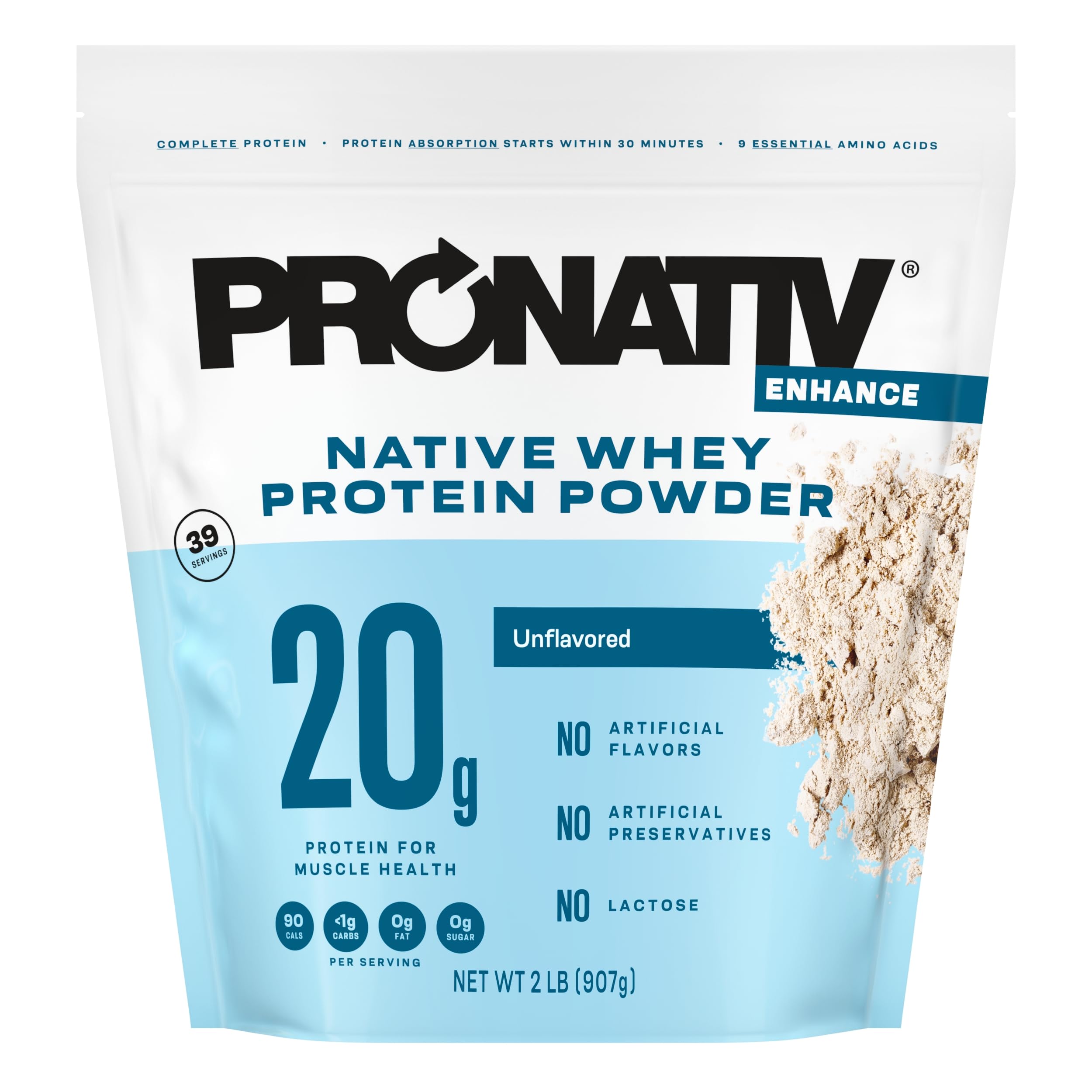 Pronativ Whey Native, polvo de proteína, absorción rápida para entrenamientos
