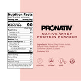 Pronativ Whey Native: proteína completa con aminoácidos esenciales.