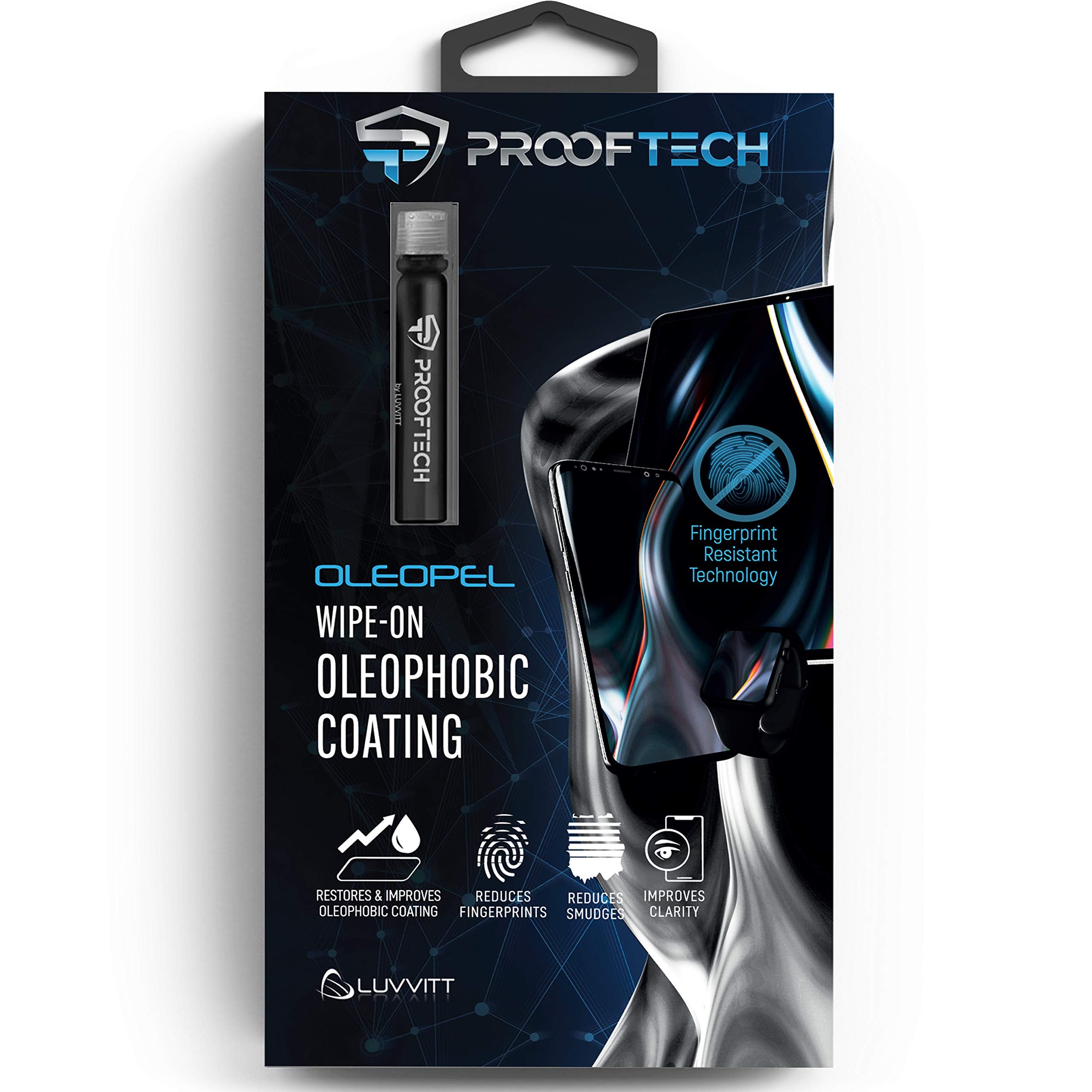 ProofTech OLEOPEL: kit de aplicación para recubrir superficies de vidrio y eliminar huellas