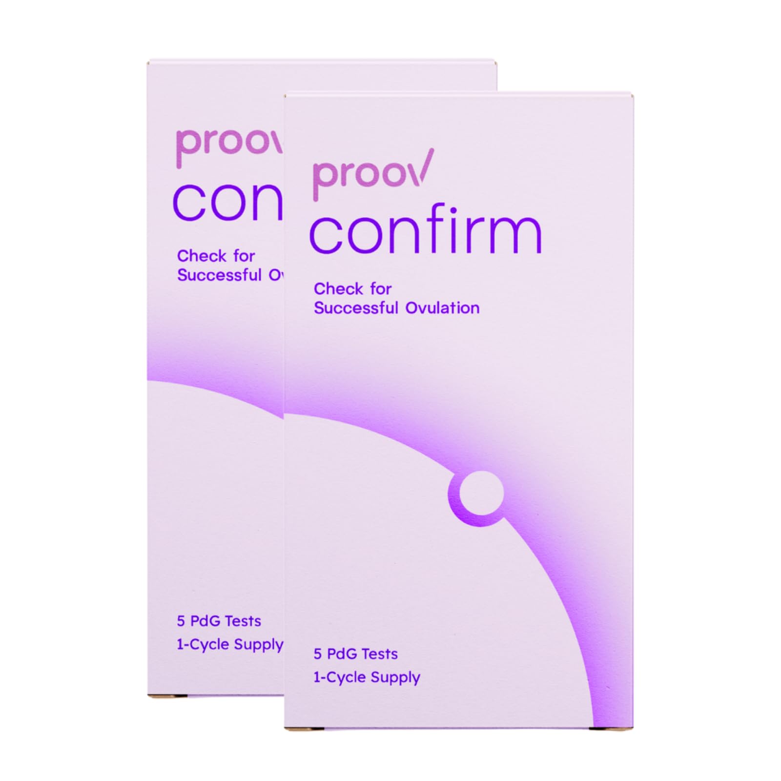 Proov Confirm, caja del kit, favorece la planificación de la fertilidad desde casa.