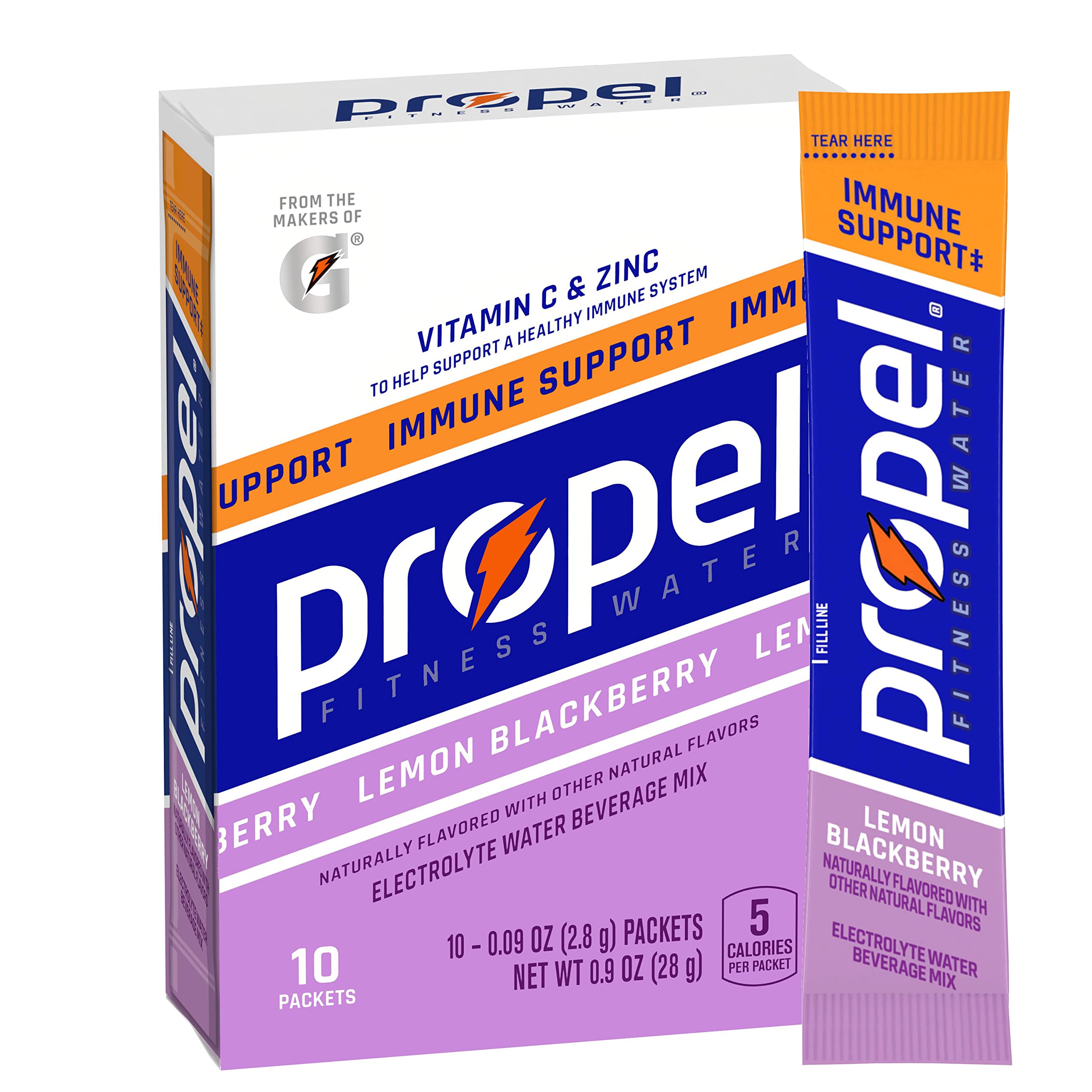 Propel Inmunidad en polvo, envase visible, ideal para incorporar en tu rutina diaria.