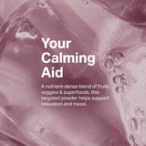 Proper-dosis-mezcla-calma-lavanda: cuchara medida para preparación rápida.