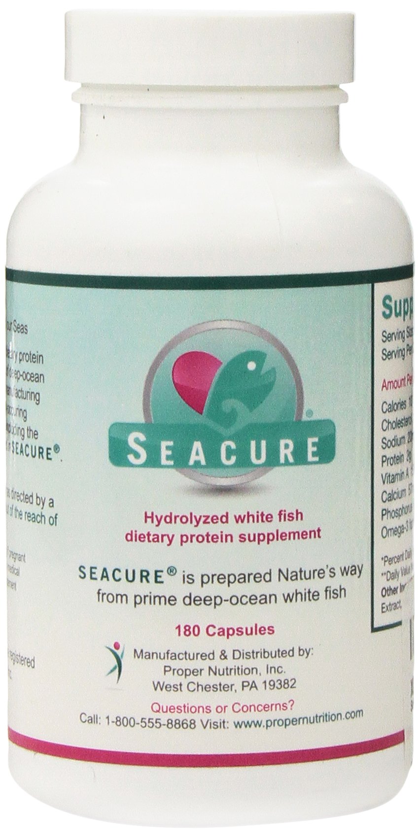 Seacure de Proper Nutrition: bote de 180 cápsulas para proteína natural