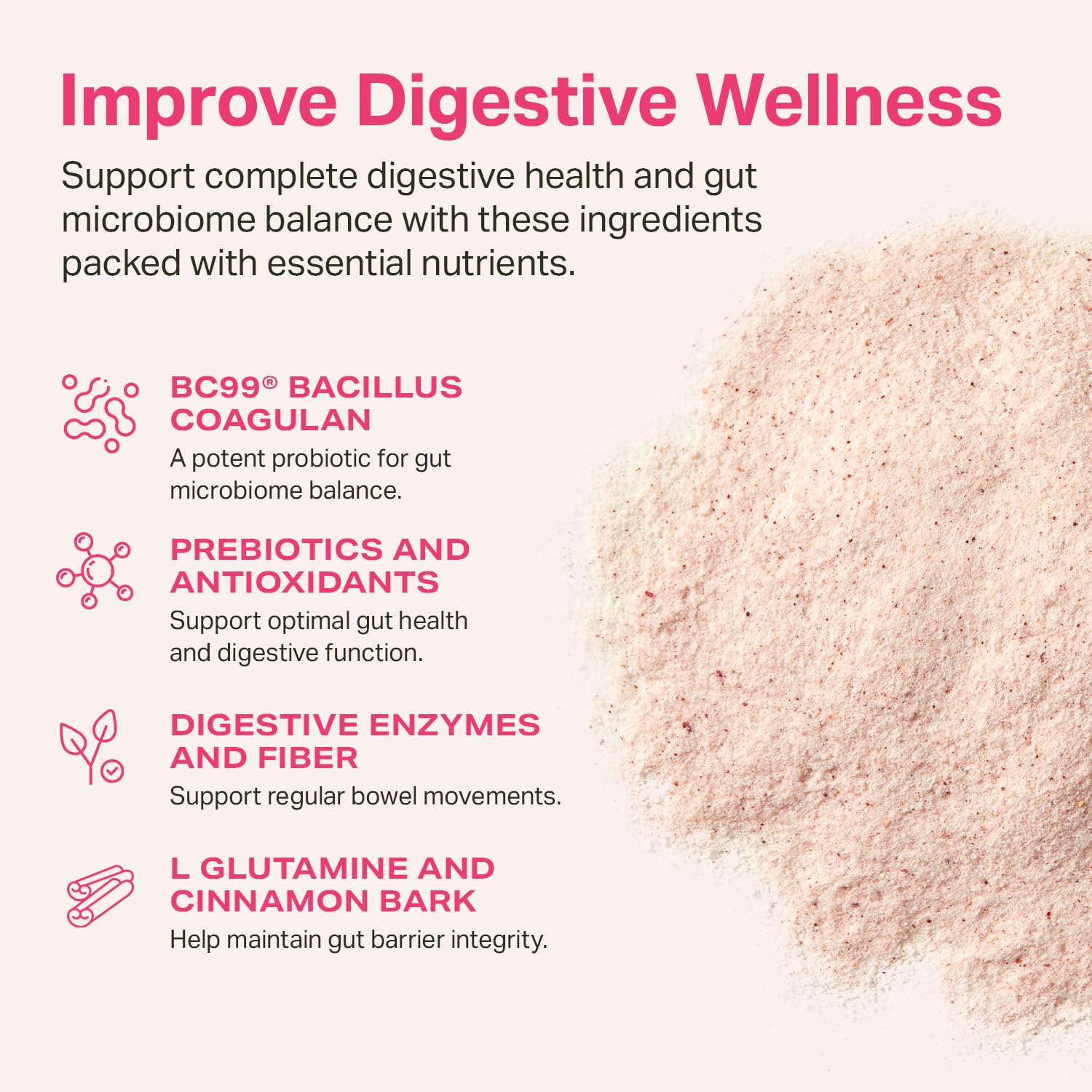 Proper Pinks enzimas digestivas para una digestión más cómoda tras las comidas