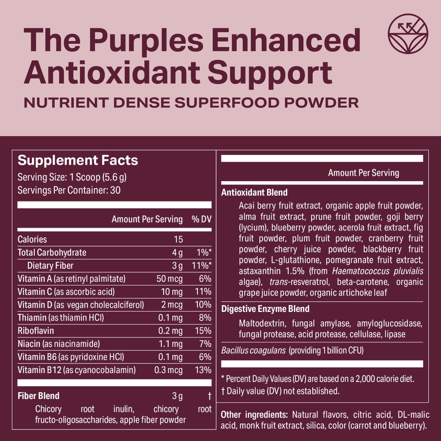 Proper Purples etiqueta de calidad USP para confianza