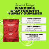 Proper Wild gomitas energizantes fresa, ideales para estudiar y concentrarse.