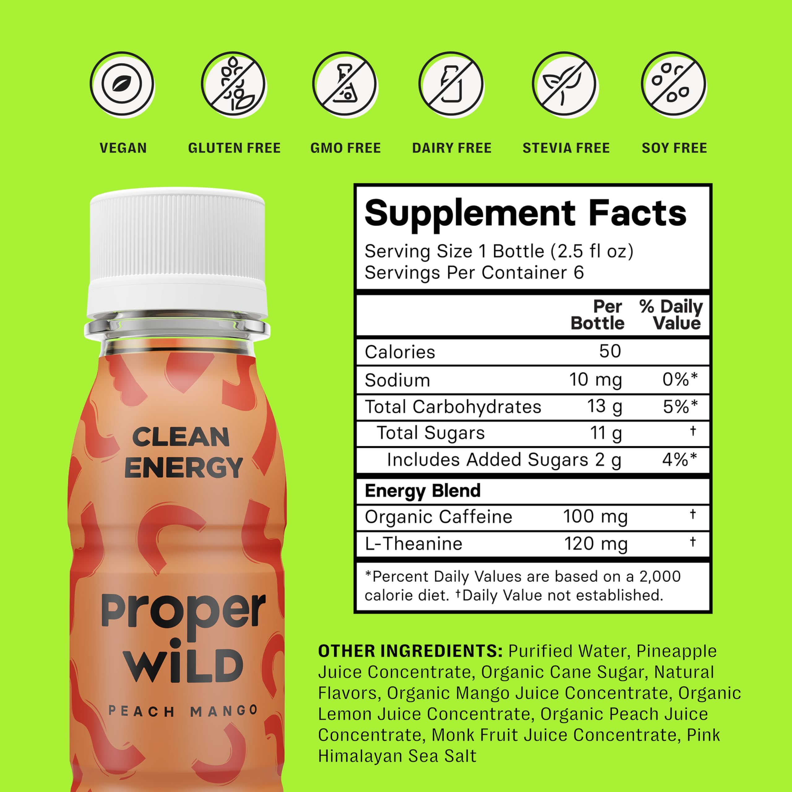 Proper Wild Shot: ingredientes orgánicos para energía limpia