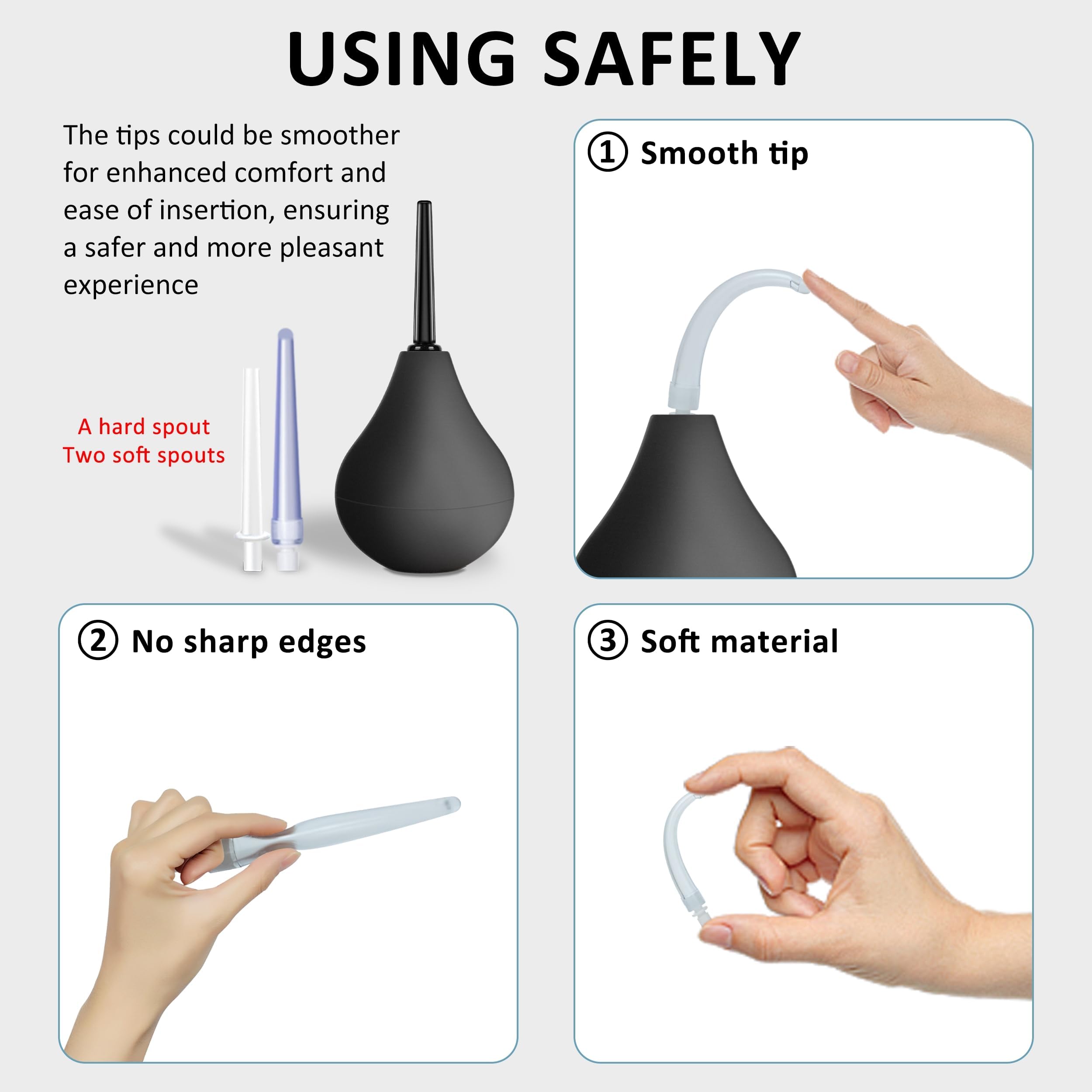PropoDusche bomba enema ergonómica para uso cómodo y control