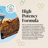 Propóleo Beekeeper's Naturals, sin azúcares refinados, apto cetogénico.
