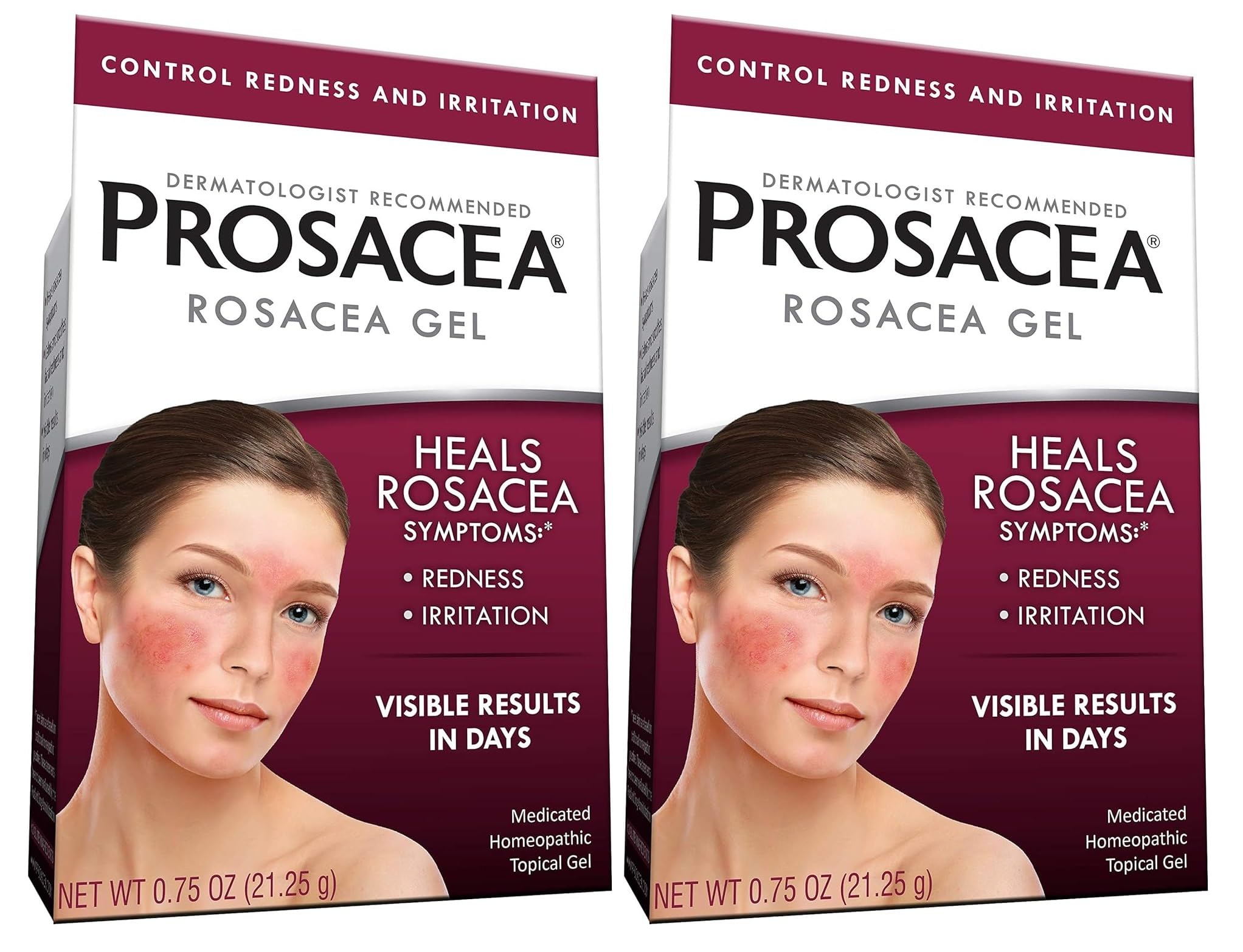 Prosacea gel textura ligera, se aplica en la cara para absorción rápida.