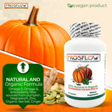 Prosflow Prostate Nutrient, etiqueta legible que destaca ingredientes herbales de calidad