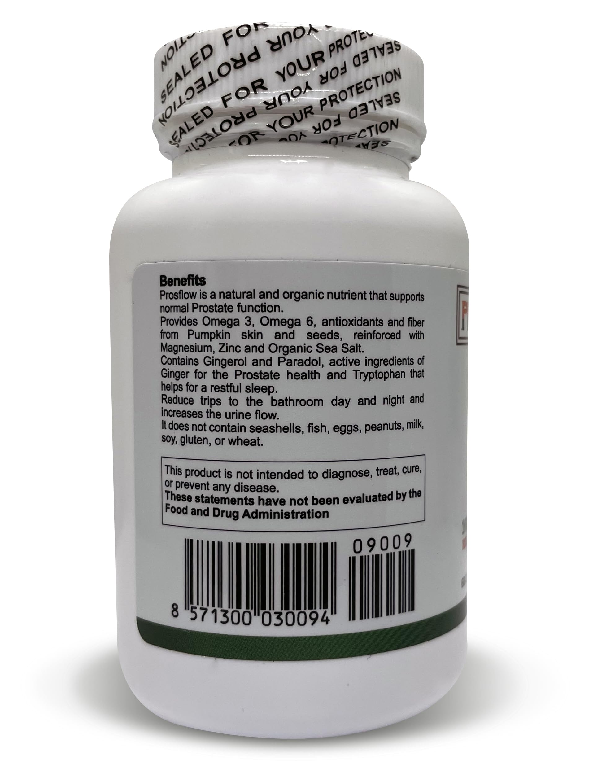 Prosflow Prostate Nutrient, ingredientes herbales premium para soporte prostático