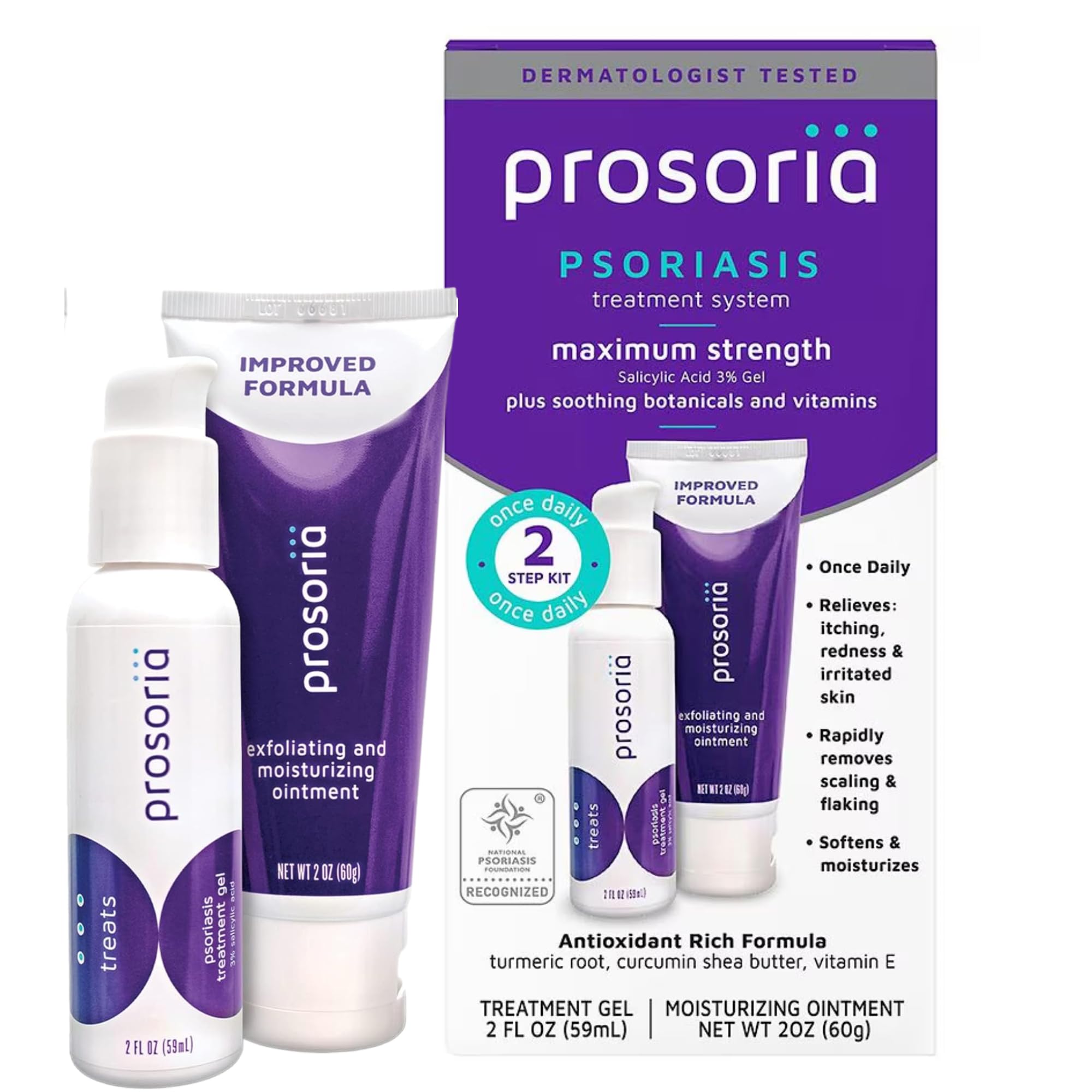Prosoria gel de tratamiento: alivio focal para enrojecimiento y descamación