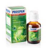 Prospan sirope frente a la botella, opción natural para la tos.