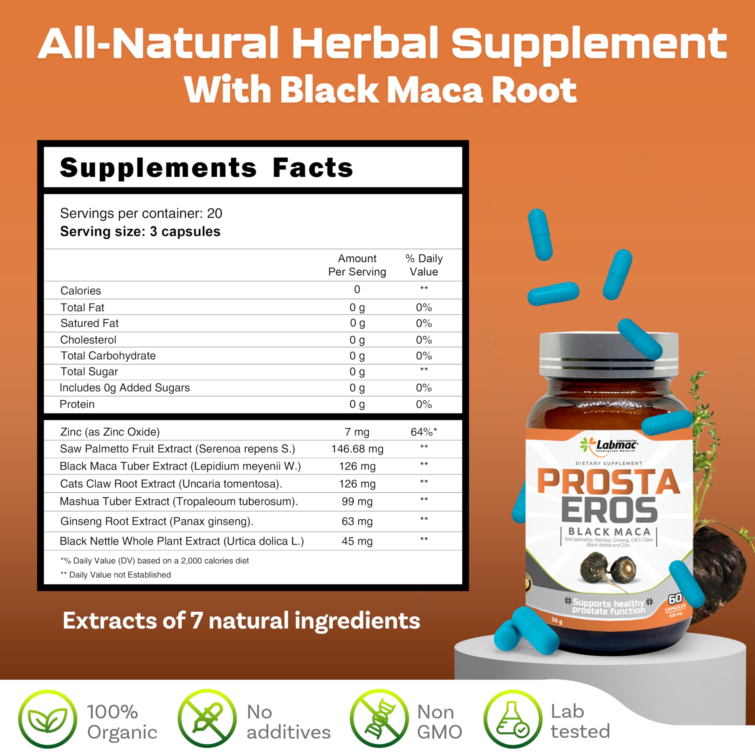 Prosta Eros: maca negra para energía y vitalidad durante la actividad física