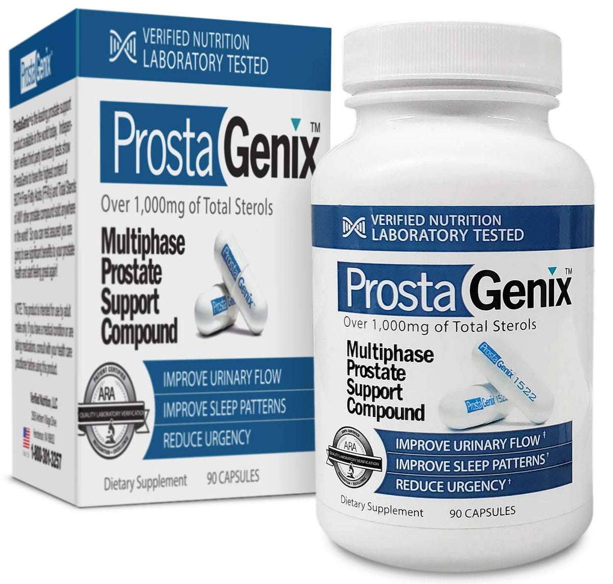ProstaGenix botella de 90 cápsulas para uso diario y posible apoyo prostático