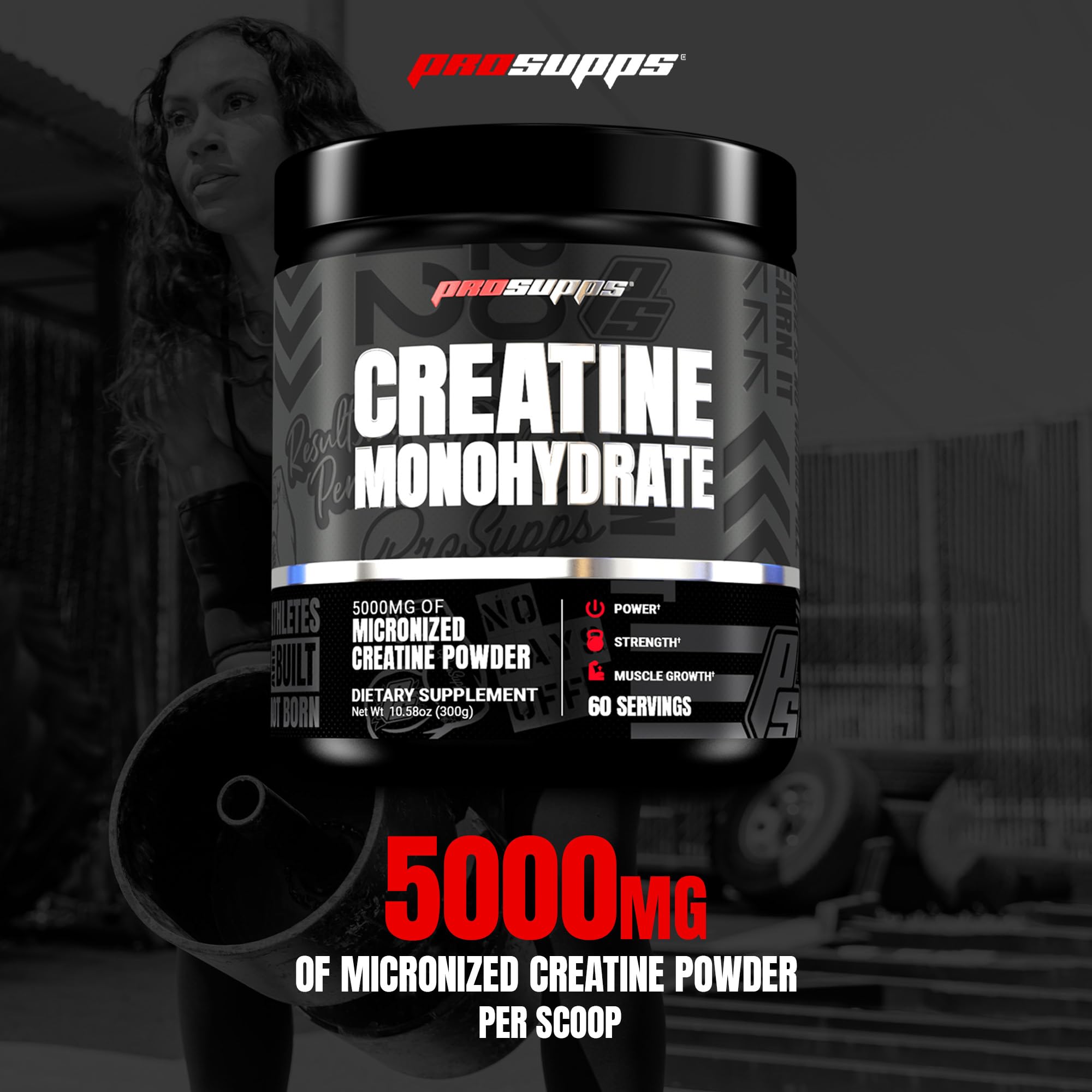 Cucharada medidora de ProSupps Creatina Monohidratada para dosis precisas.