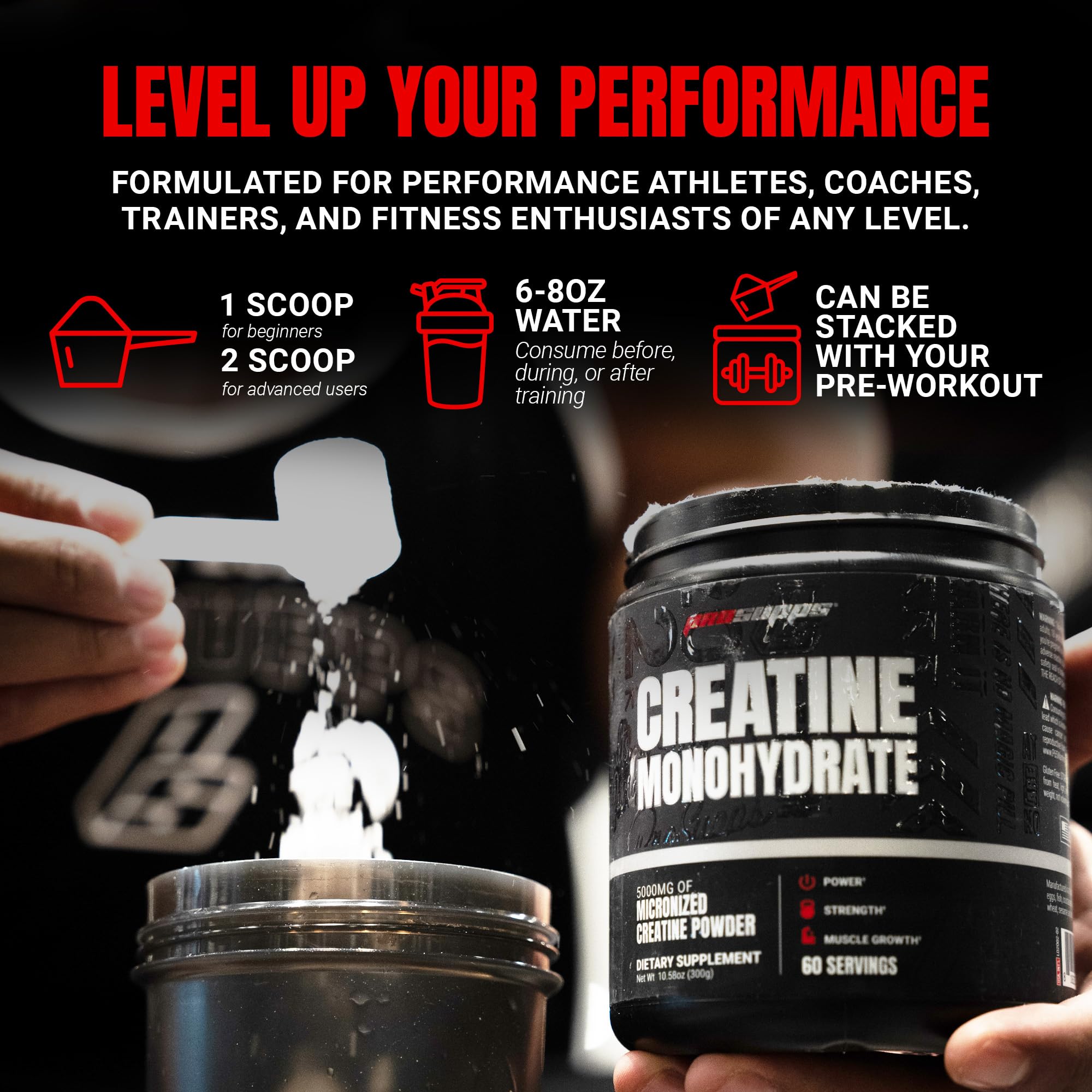 Opción libre de soja y gluten: ProSupps Creatina Monohidratada limpia.