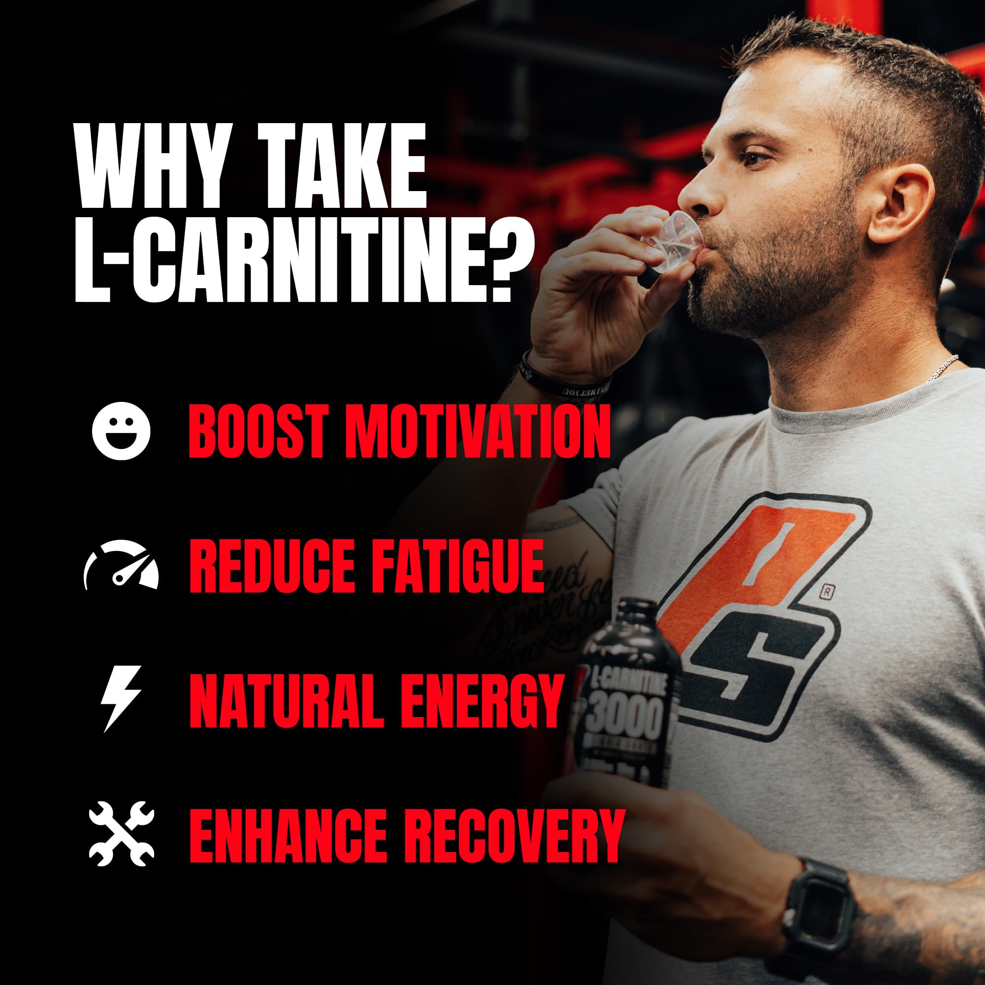 ProSupps L-Carnitine Liquid 3000 – etiqueta clara, rendimiento sostenido durante el entrenamiento.