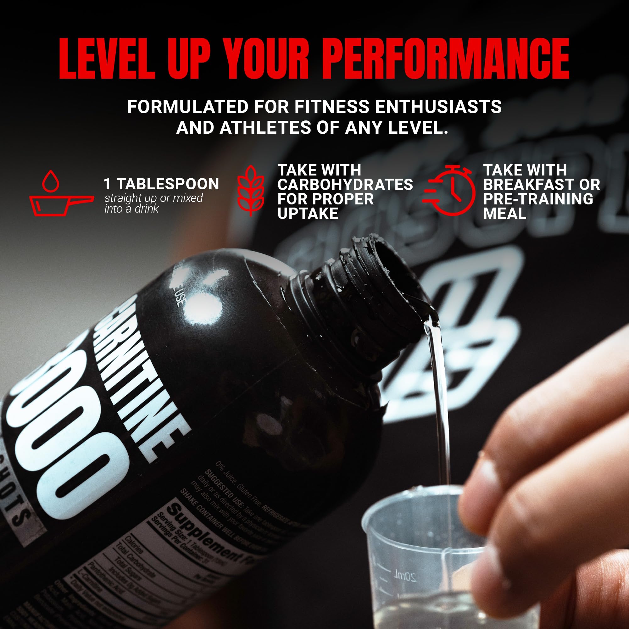 ProSupps L-Carnitine Liquid 3000 – vitamina B5, apoyo a la producción de energía.