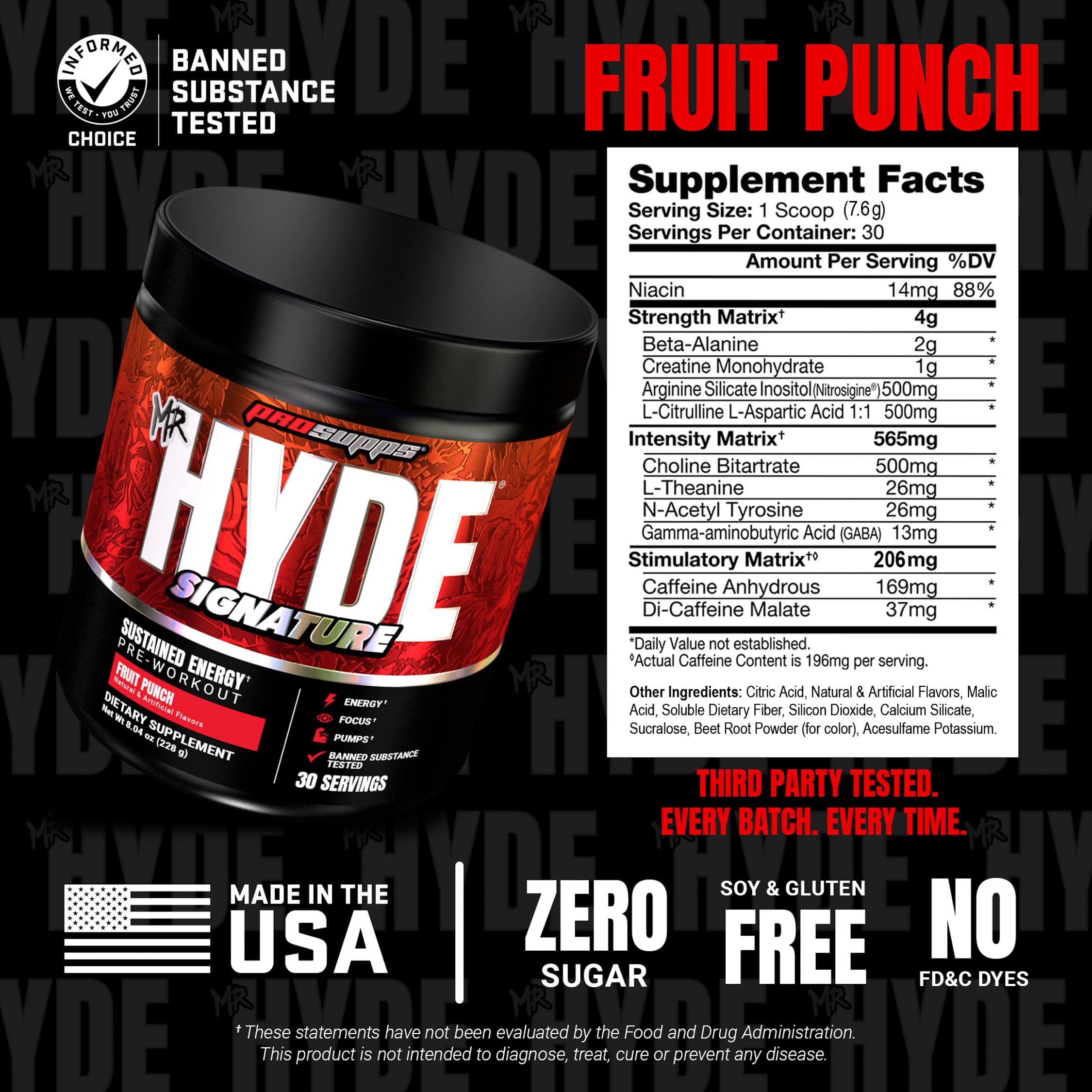 Bote de 30 porciones de ProSupps Mr Hyde para sesiones prolongadas