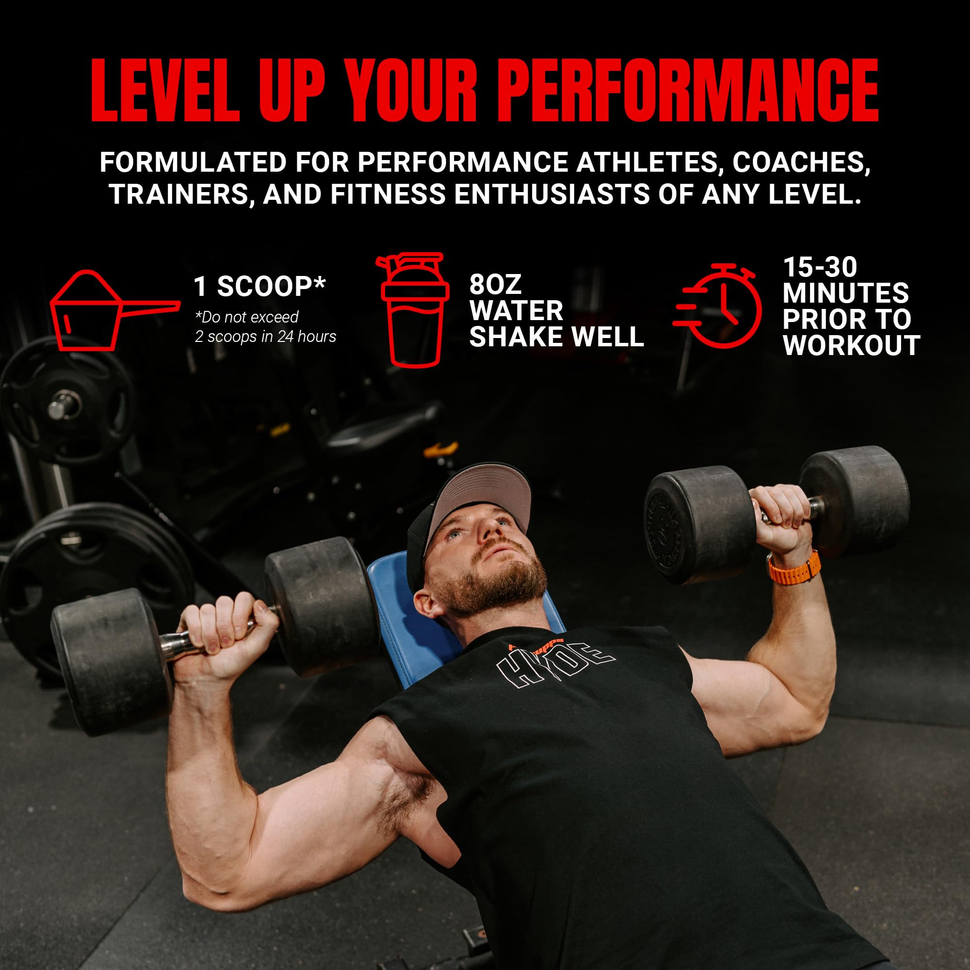 Mr Hyde de ProSupps, cuchara medidora lista para dosis precisas antes del entrenamiento.