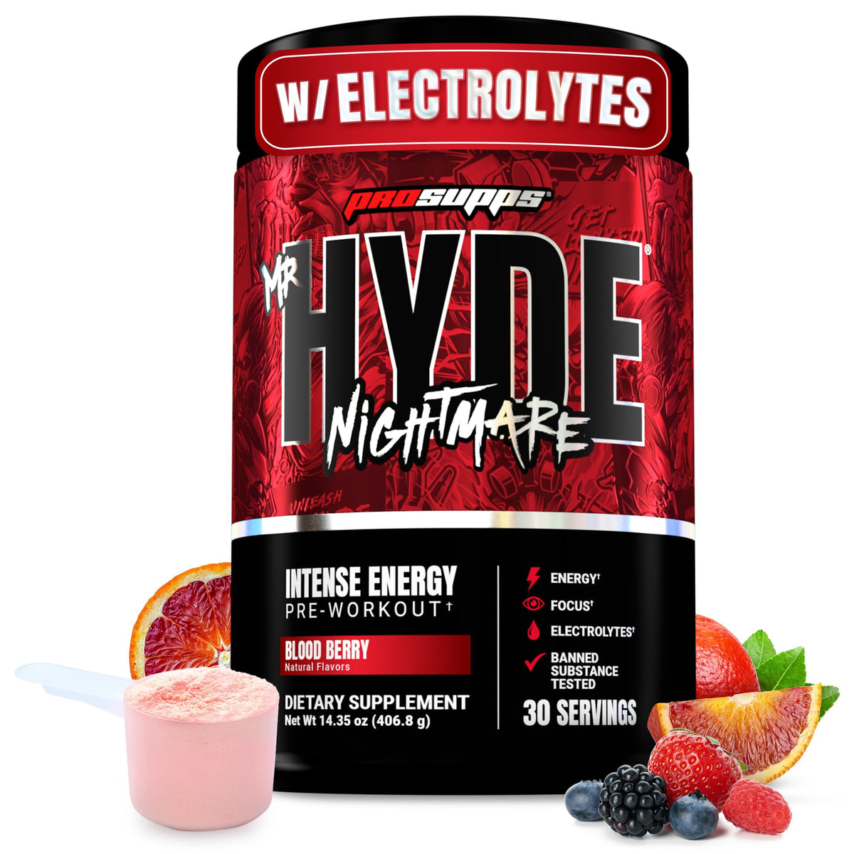 ProSupps Mr. HYDE Nightmare en lata, energía para entrenamientos intensos.