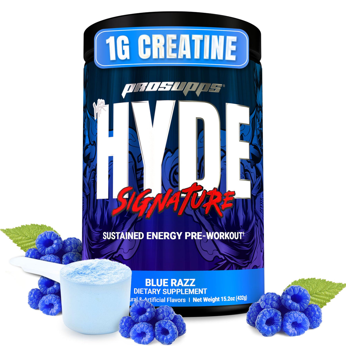 ProSupps Mr. Hyde Signature vertiendo polvo en un vaso para preentrenamiento