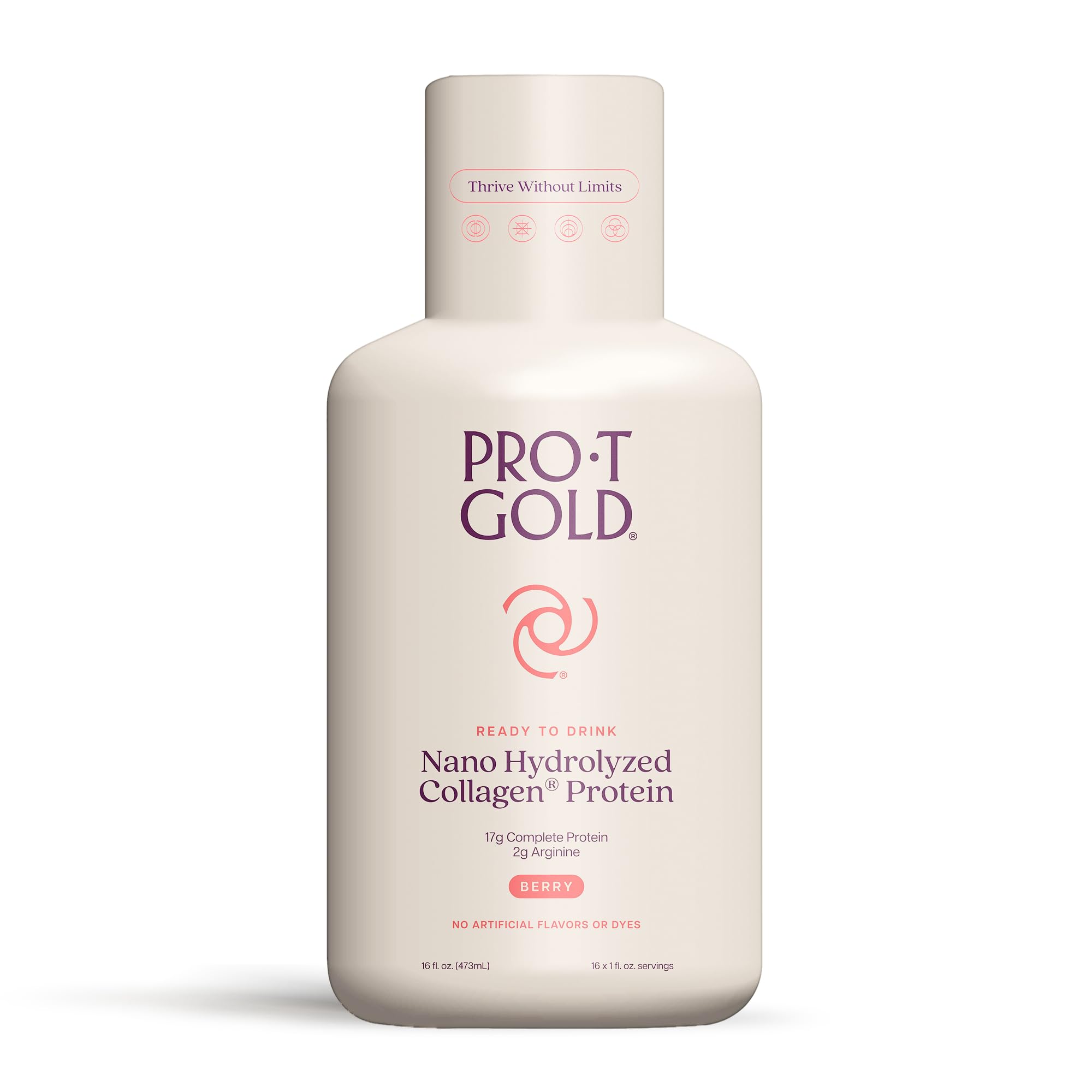 ProT Gold Bayas sin azúcar Shot botella con etiqueta, nutrición rápida para entrenamiento