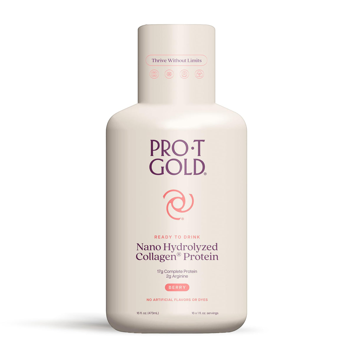 ProT Gold Bayas sin azúcar Shot botella con etiqueta, nutrición rápida para entrenamiento