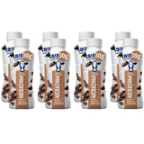 Batido proteico de proteína alta en chocolate con leche, ideal para post-entrenamiento y snack rápido