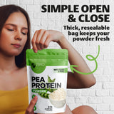 Proteína de guisante aislada para hornear, textura suave y sin gluten.