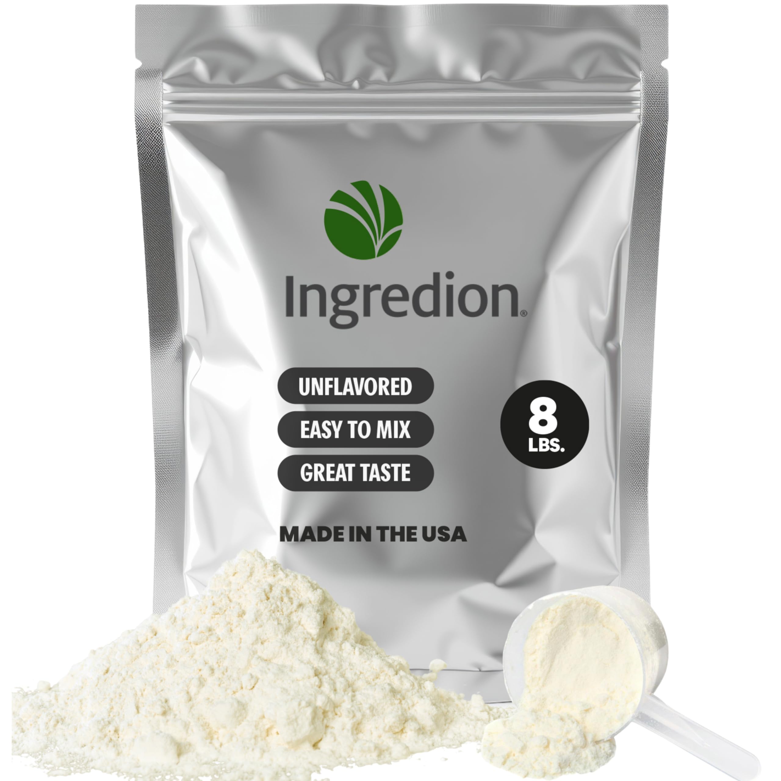 Proteína de guisante aislada en bolsa bulk de 8 libras, textura suave al mezclar.
