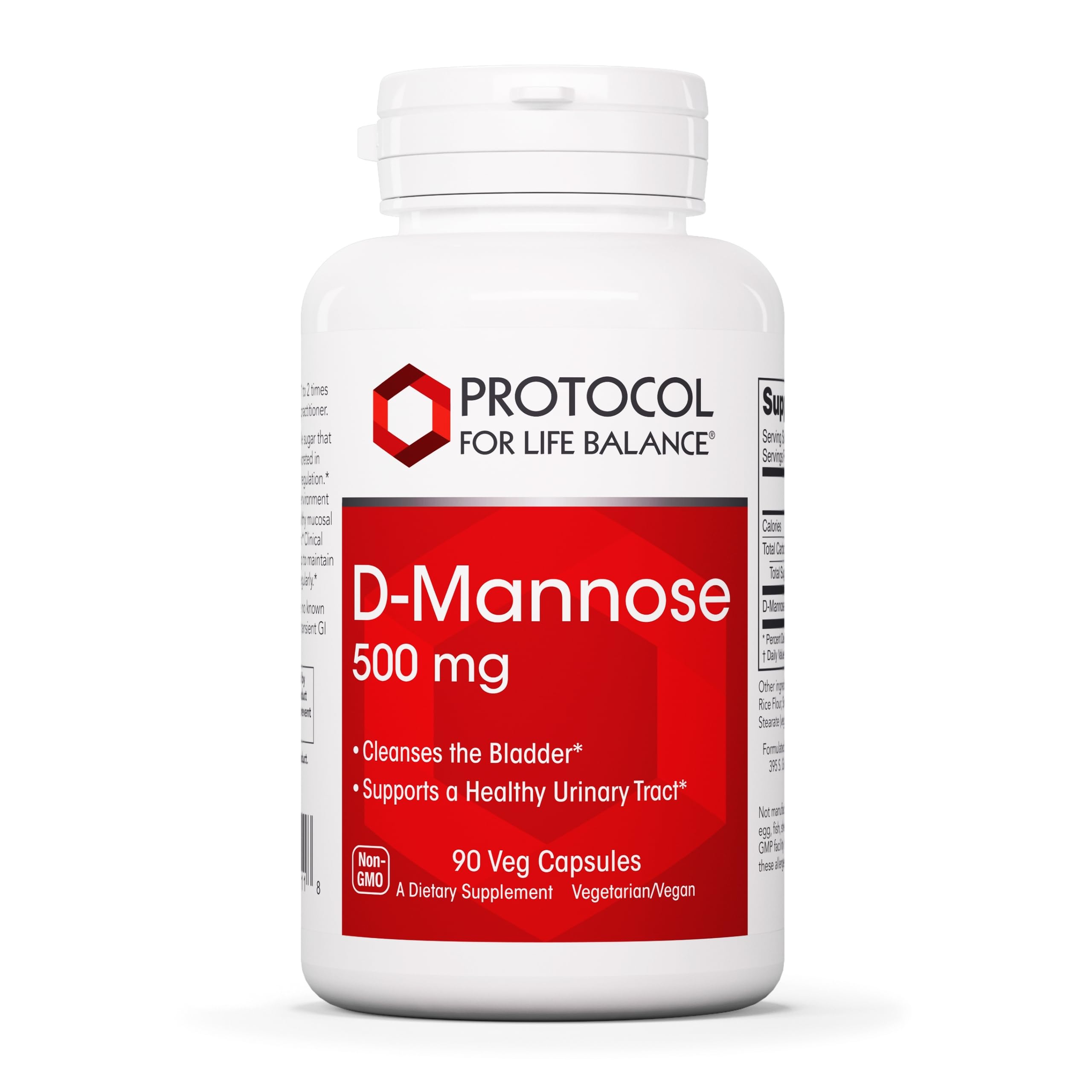 Protocol for Life Balance D-Mannose cápsulas para apoyar la salud urinaria diaria