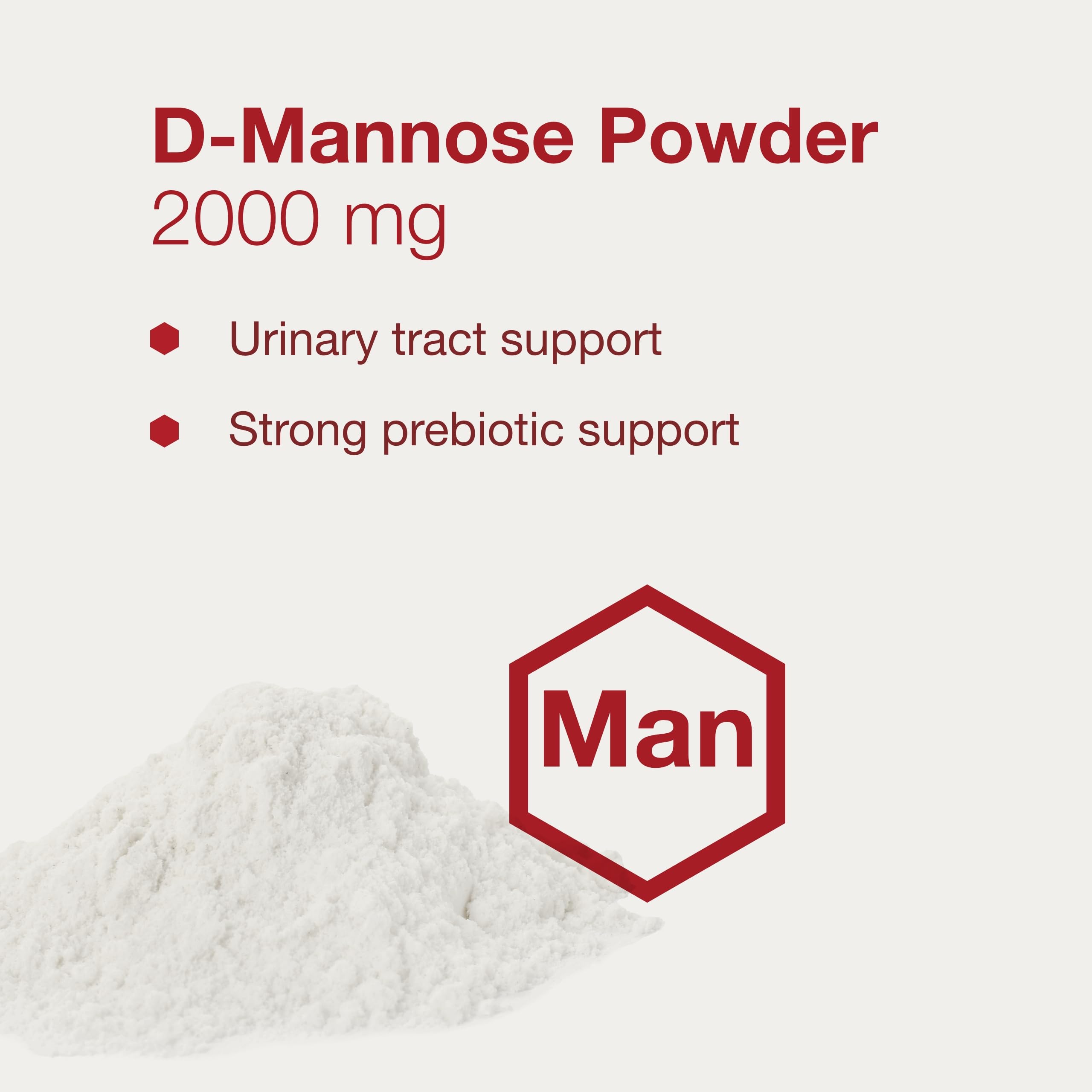 Ingredientes del polvo D-Mannose de PROTOCOL FOR LIFE BALANCE