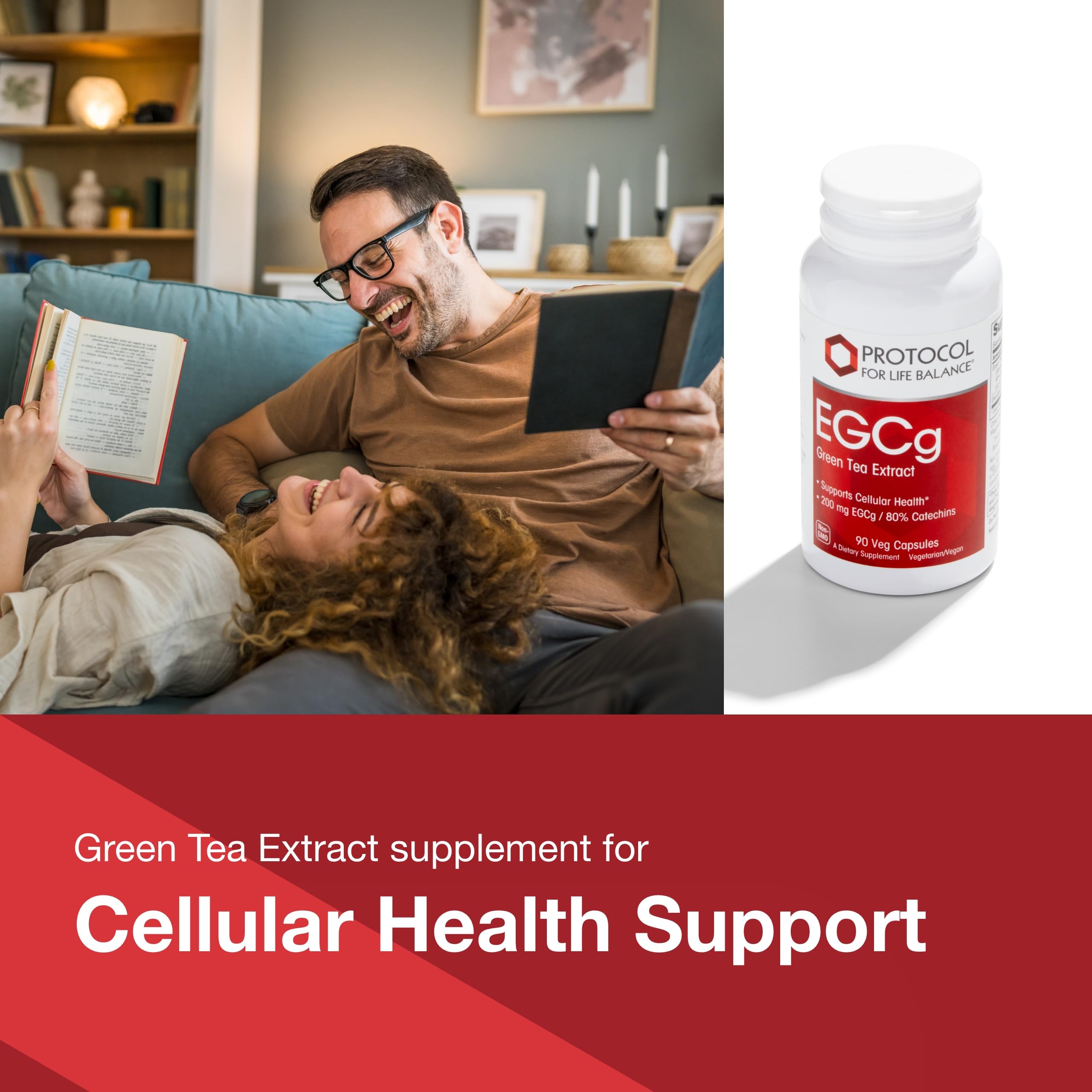 Capsulas compactas de PROTOCOL FOR LIFE BALANCE EGCg 200 mg, fáciles de tomar.