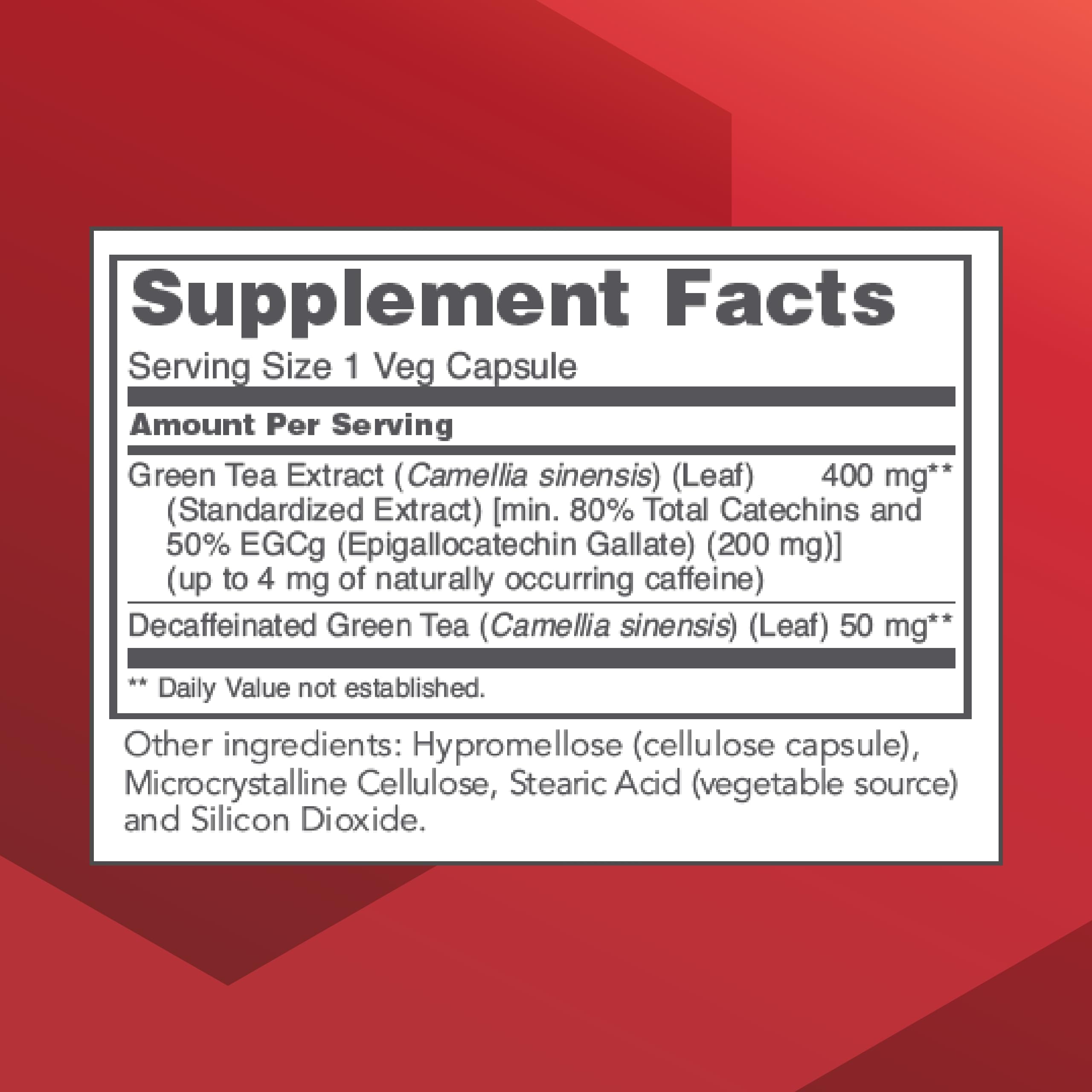 Etiqueta de PROTOCOL FOR LIFE BALANCE EGCg 200 mg con información de producto y beneficios.
