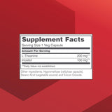 Cápsulas de PROTOCOL FOR LIFE BALANCE L-teanina 200mg listas para consumo diario.