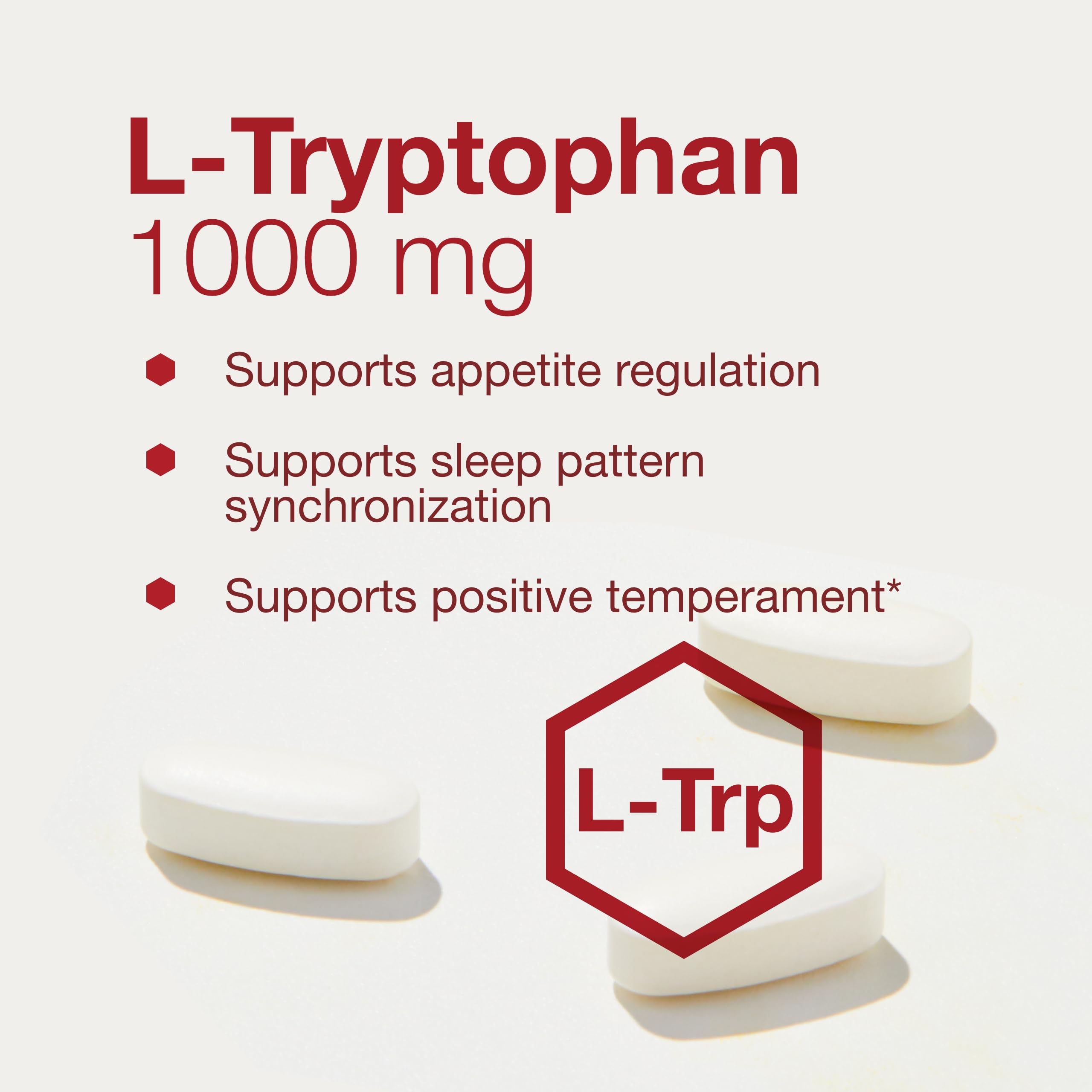 PROTOCOL FOR LIFE BALANCE L-Tryptophan 1000mg empaque principal, fácil de identificar