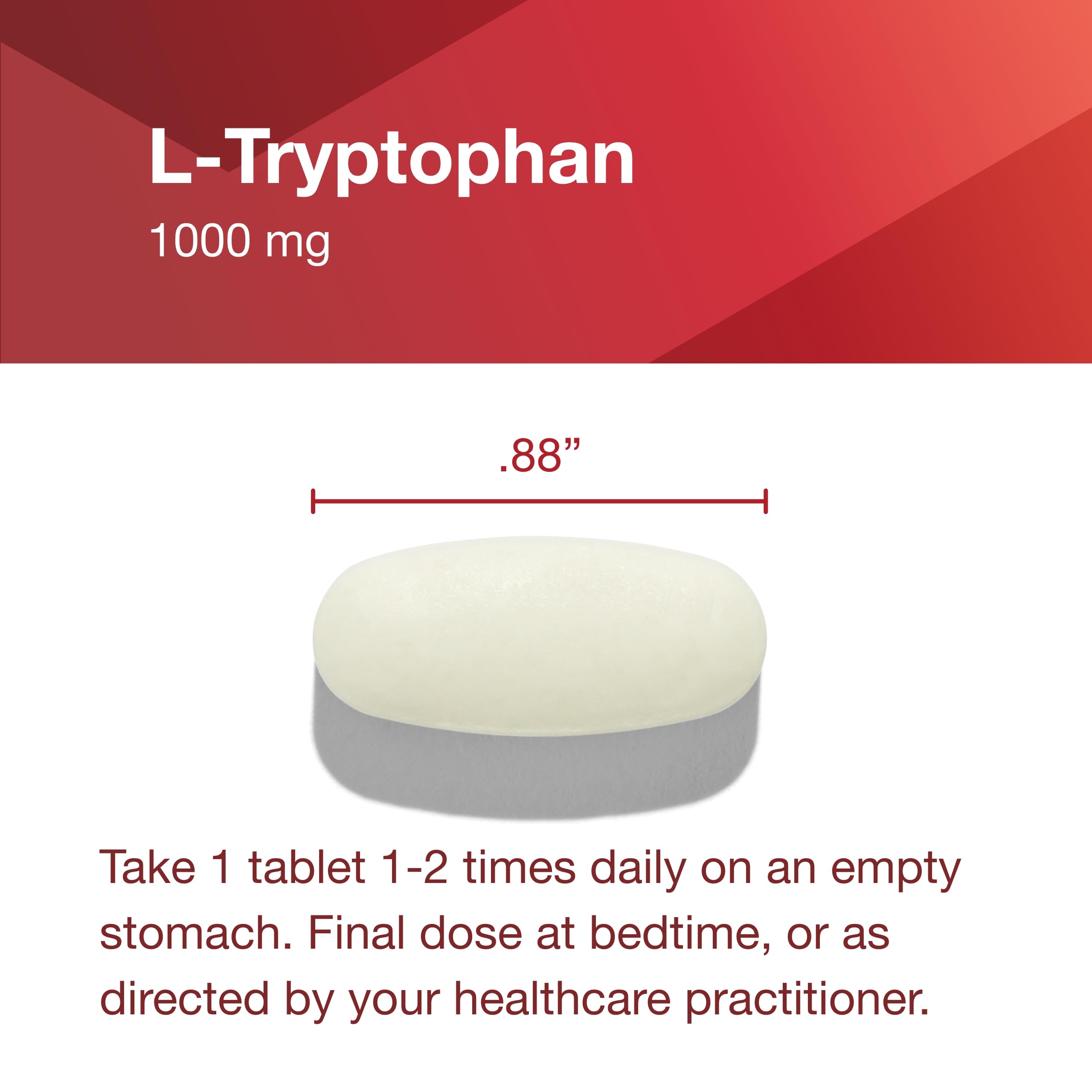PROTOCOL FOR LIFE BALANCE L-Tryptophan 1000mg envase resistente, pensado para transporte