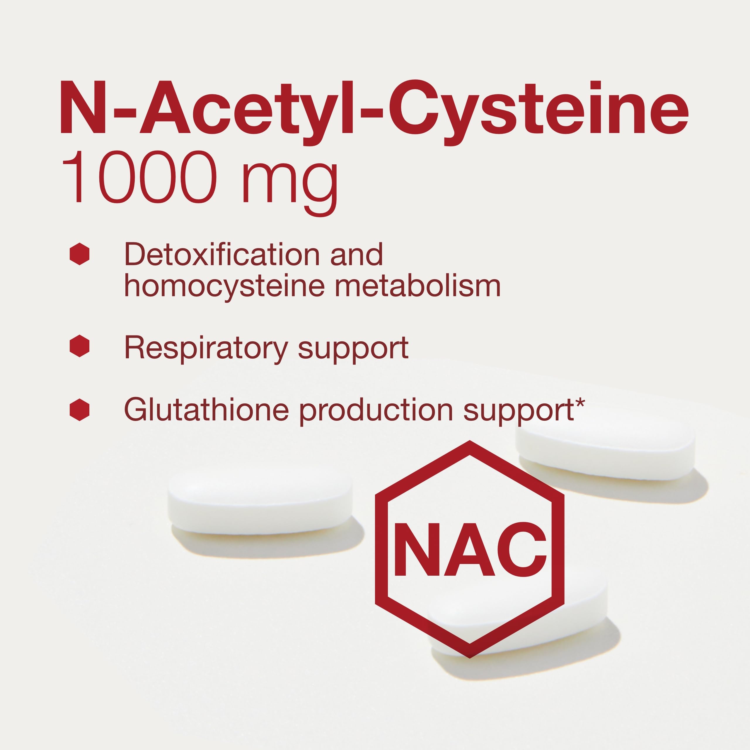 PROTOCOL FOR LIFE BALANCE NAC 1000 mg detalle-tabletas, aspecto suave para uso diario