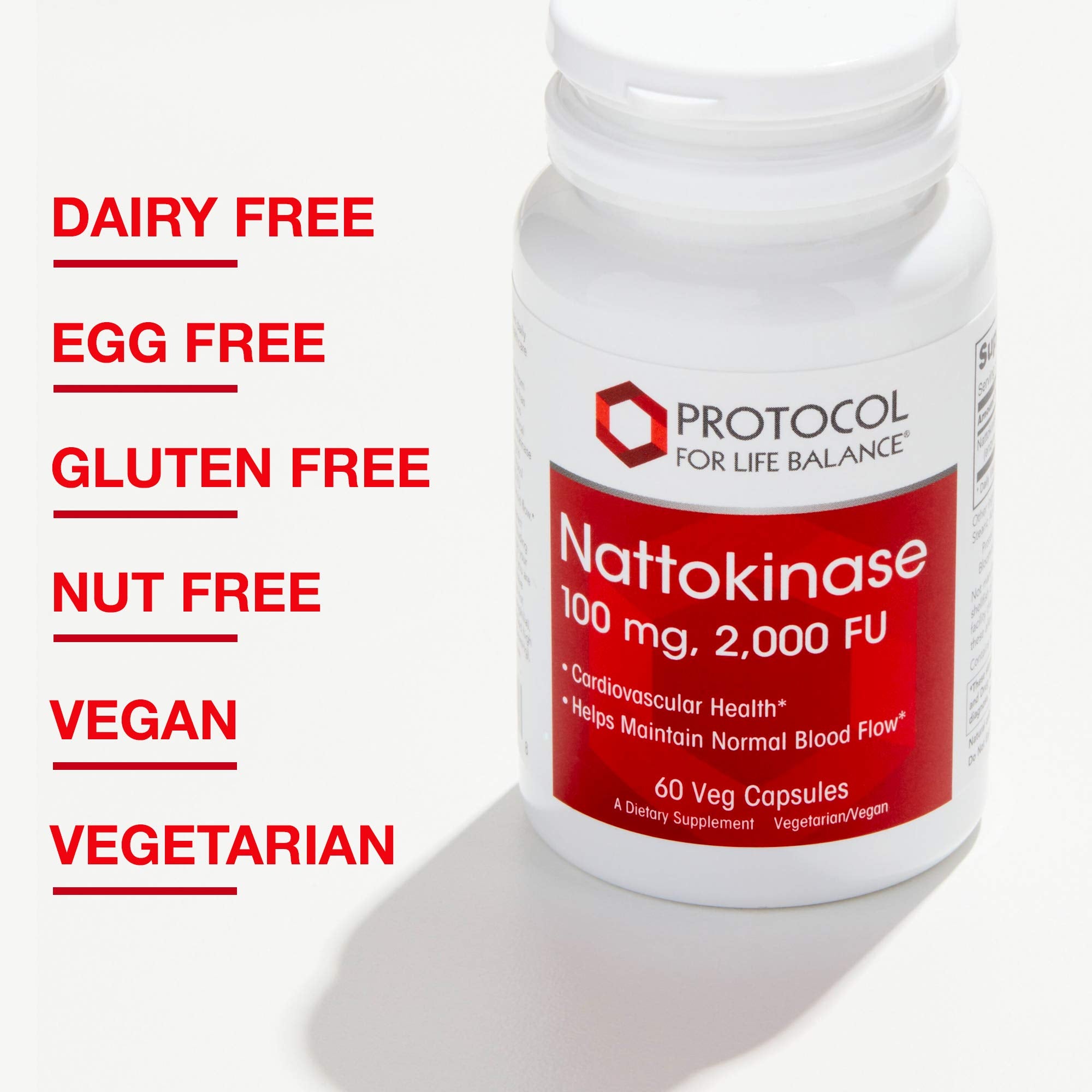Paquete nattokinase en mostrador PROTOCOL FOR LIFE BALANCE, fácil acceso para hábitos saludables.
